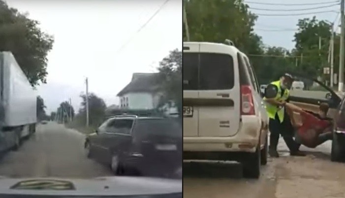 /VIDEO/ Urmărire ca în filme pe străzile din orașul Bălți. Poliția a reținut un bărbat care a urcat beat la volan