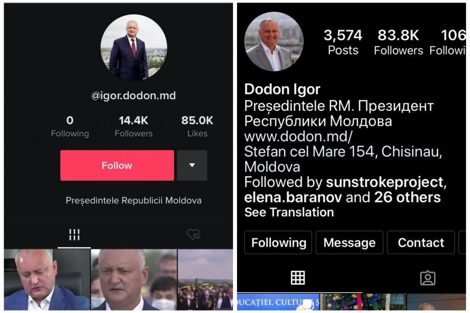 Pe unele rețele de socializare, Igor Dodon, a rămas în continuare Președintele Republicii Moldova