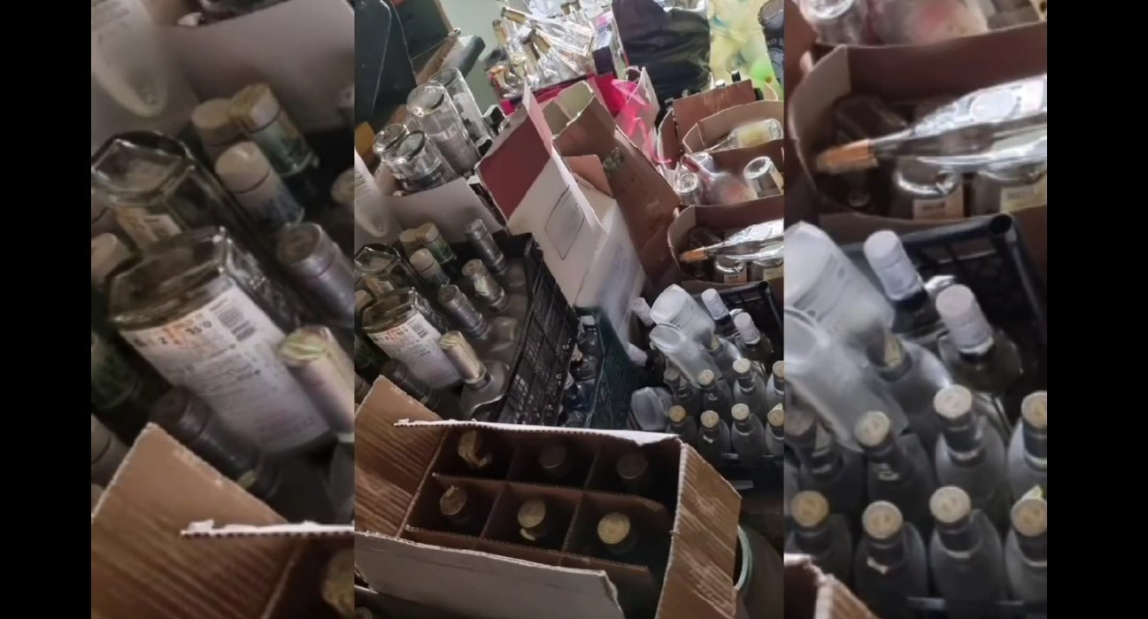 /VIDEO/ Alcool contrafăcut în valoare de peste 35 mii de lei depistat la Bălți
