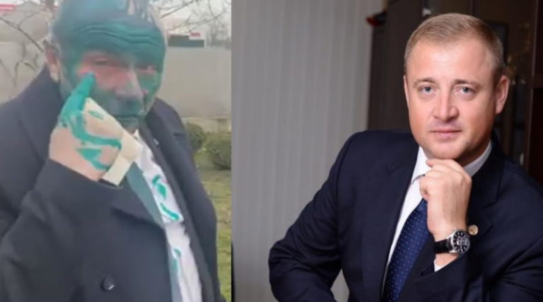Două cauze penale după ce vicepreședintele raionului Sângerei a fost stropit cu verde de briliant. Cavcaliuc condamnă reținerea membrului PACE