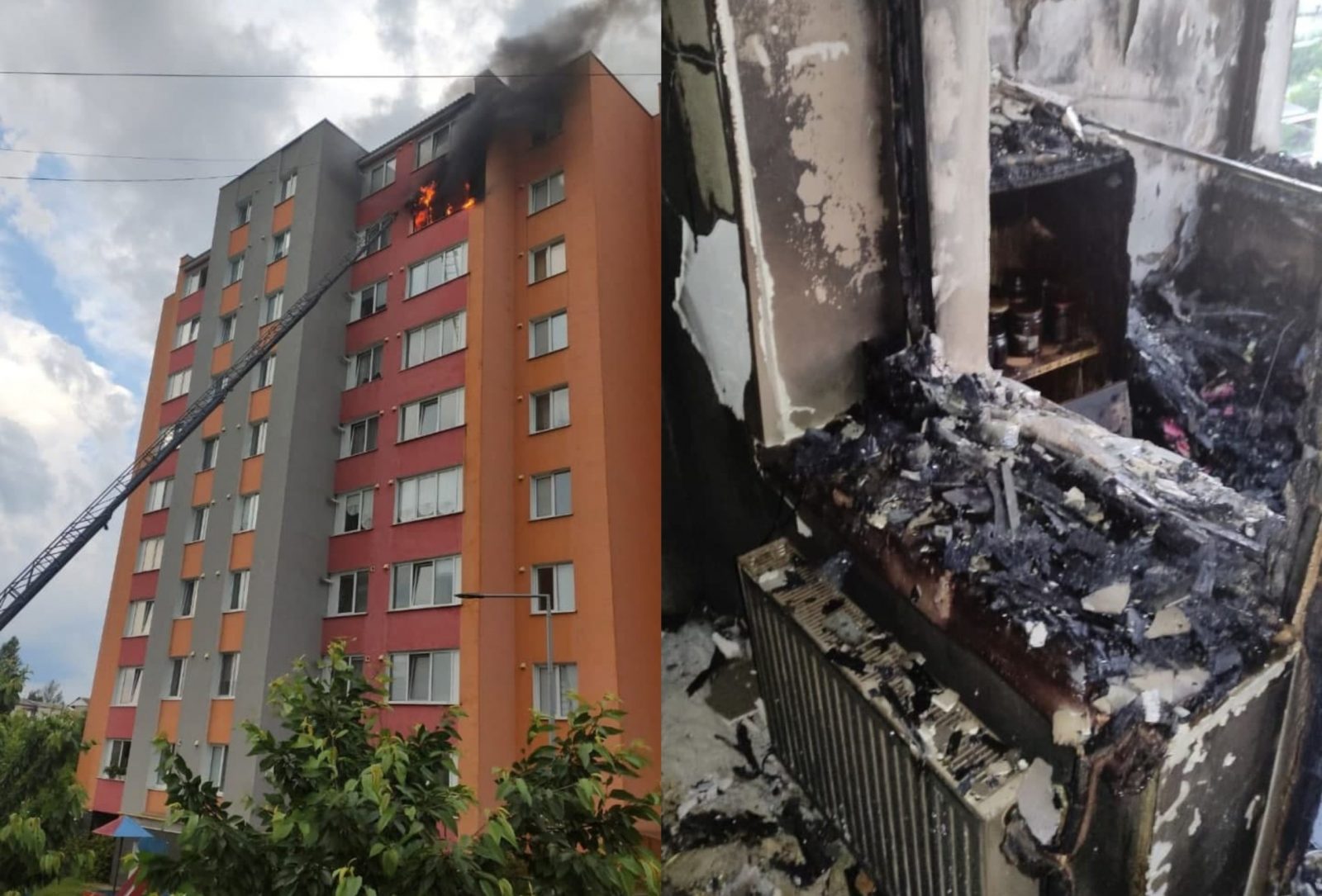 /FOTO/ Incendiu într-un bloc locativ din orașul Soroca. Mai multe persoane au fost evacuate