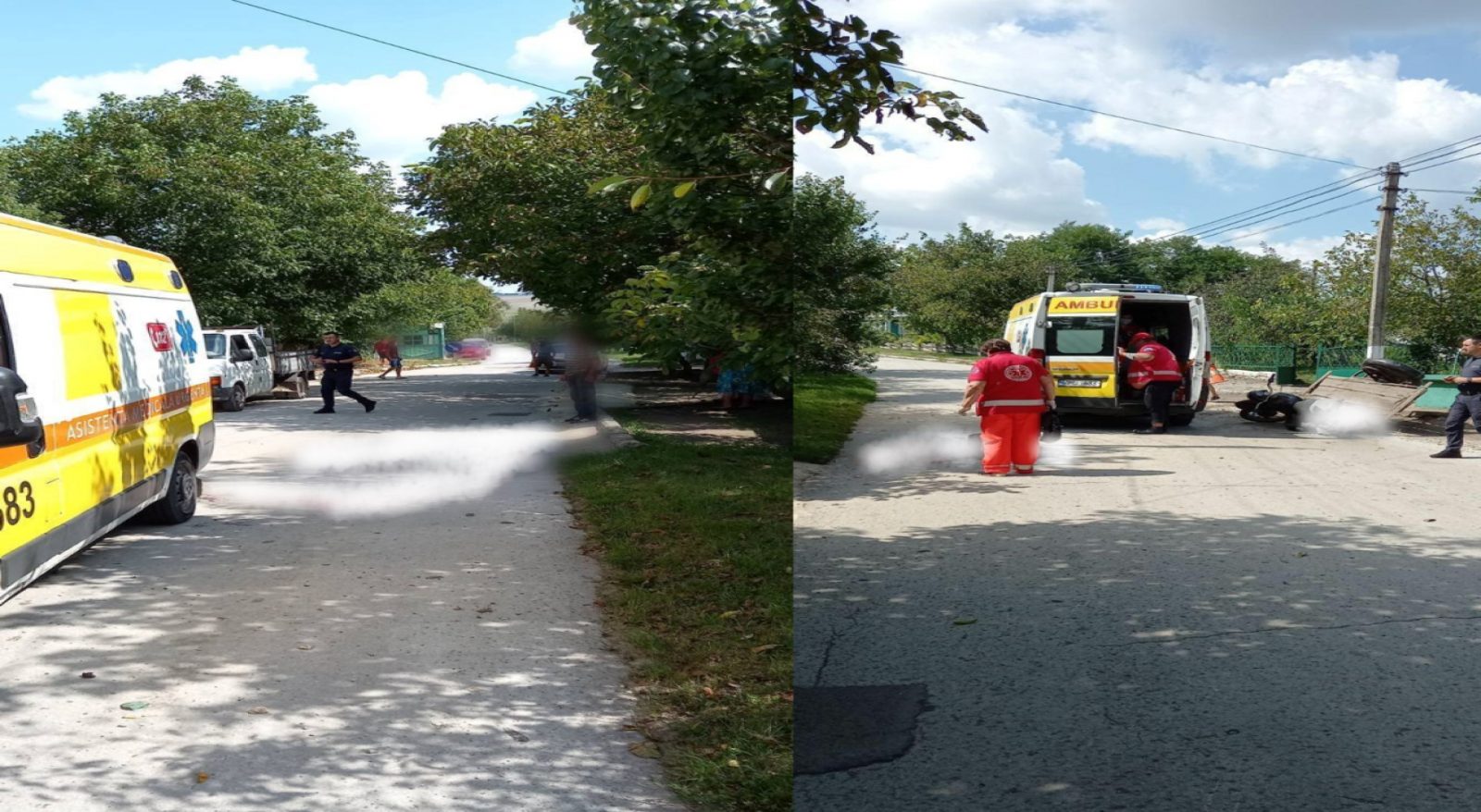 Accident de motocicletă în raionul Dondușeni. Două persoane transportate la spital
