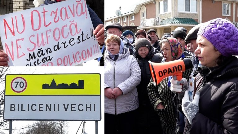 Protest la Bilicenii Vechi împotriva unei platforme de colectare a deșeurilor