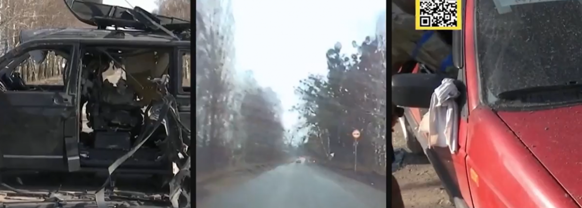 /VIDEO/ 37 de cadavre ale civililor, găsite între două sate ucrainene. Erau lângă mașini cu inscripția „copii”