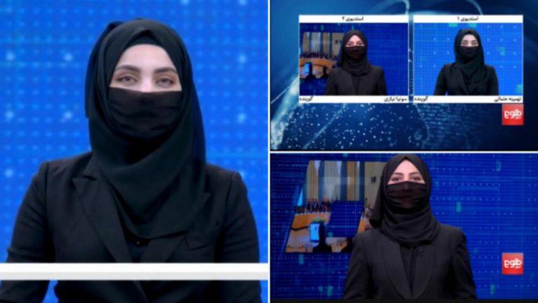 Prezentatoarele TV din Afganistan au cedat în fața talibanilor și au apărut pe post cu fețele acoperite