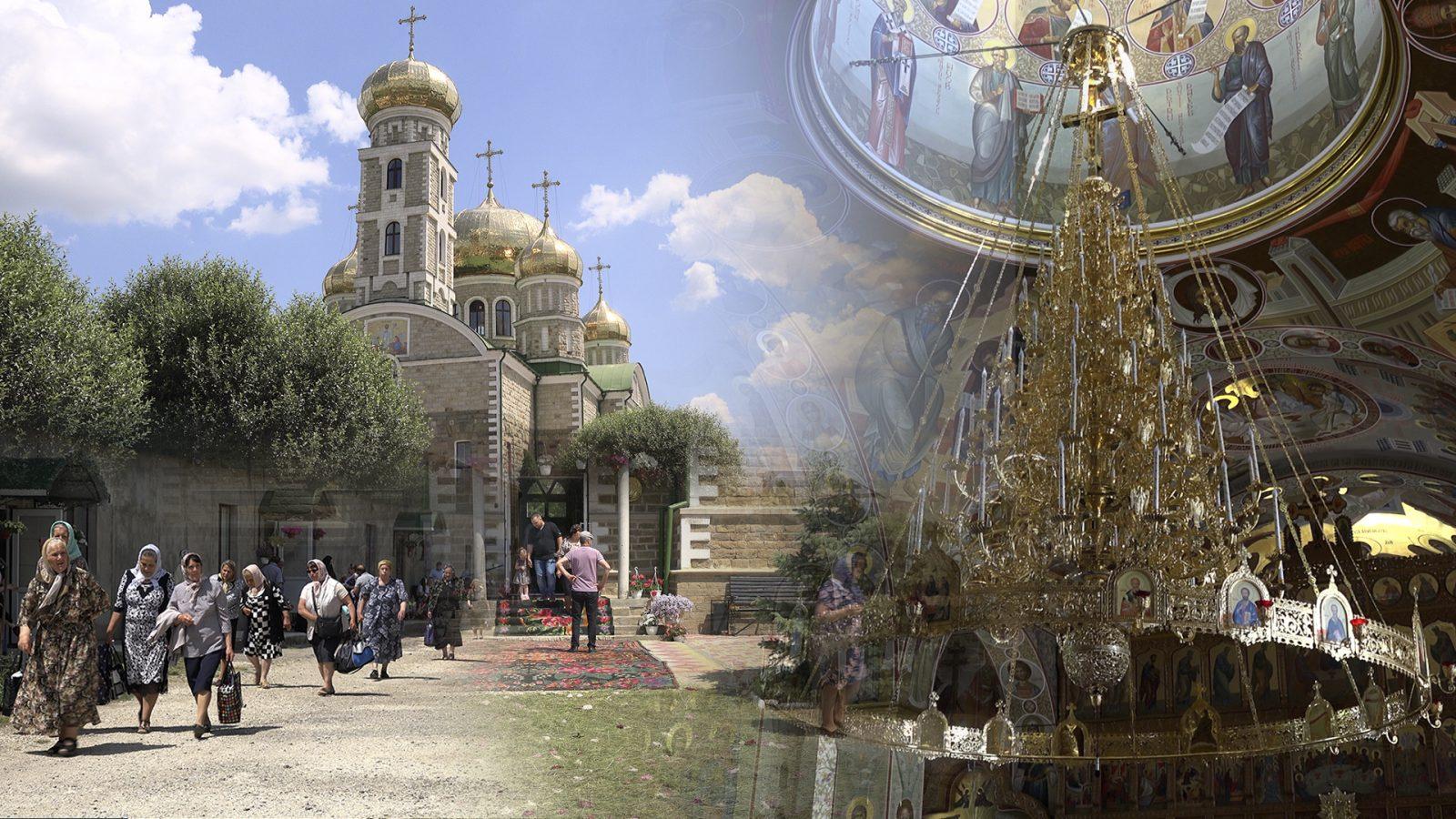 /VIDEO/ Peste 500 de oameni au participat la sfințirea Policandrului de la Mănăstirea din Glinjeni