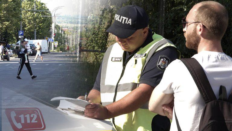 /VIDEO/ Pietonii și șoferii din Bălți, amendați. „De ce ați traversat strada neregulamentar? – Dapă am așteptat atâta”
