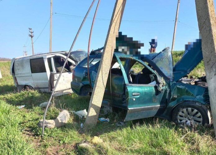 Imagine de la locul accidentului rutier între Cenușa și Vărvăreuca, raionul Florești