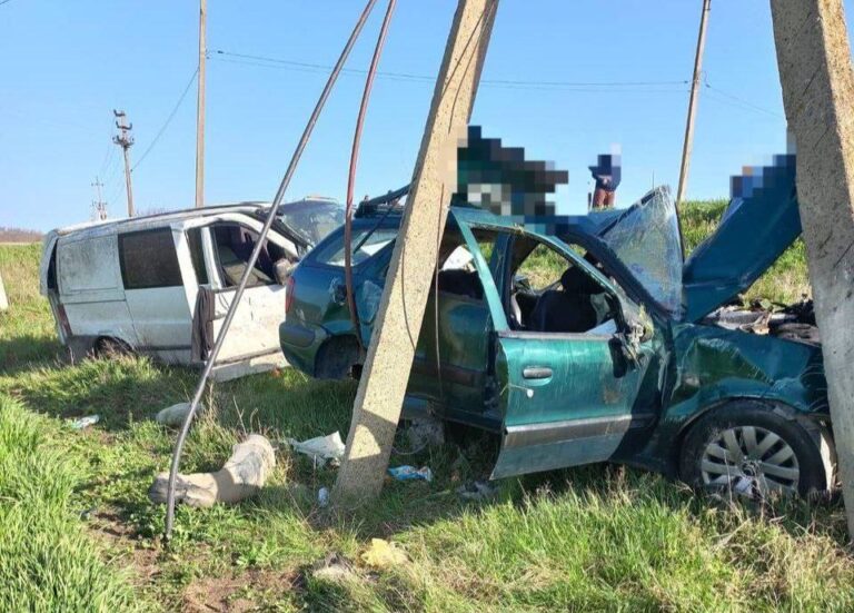 Imagine de la locul accidentului rutier între Cenușa și Vărvăreuca, raionul Florești