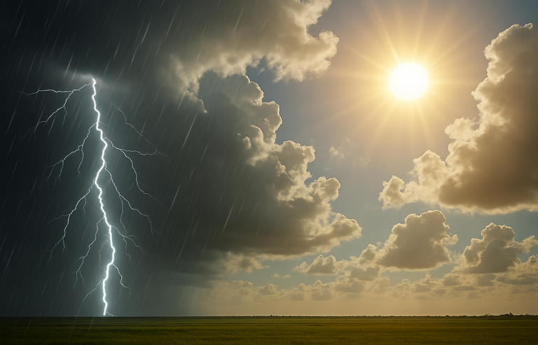Cer variabil și ploi izolate în Republica Moldova pe 5 mai 2025– temperaturi ridicate și descărcări electrice