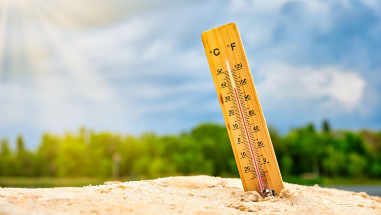 Hartă meteo a Republicii Moldova cu zonele afectate de Cod Galben de caniculă pe 17 august 2025