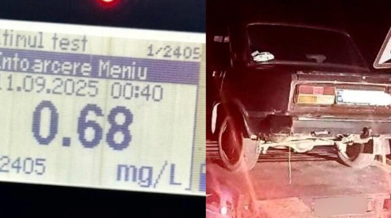 Polițiști și carabinieri opresc în Edineț un minor de 17 ani beat la volan, fără permis
