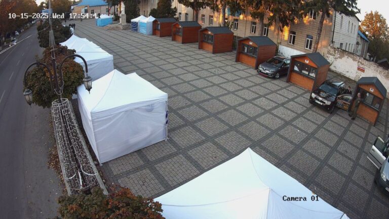 Camere moderne de supraveghere video instalate în Piața „Ștefan cel Mare” din Edineț pentru siguranța publică.