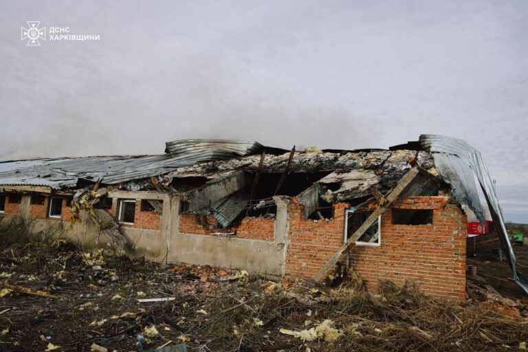 Incendiu la o fermă din Harkov după un atac cu drone rusești, unde au murit aproximativ 13 mii de porci.