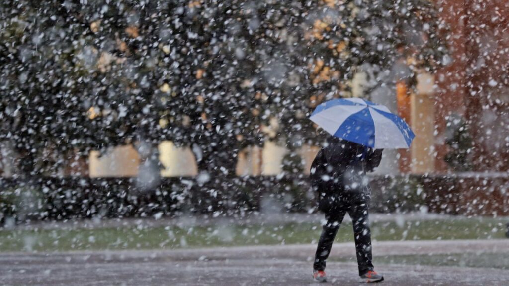 Hartă meteo cu Cod galben de scădere a temperaturii