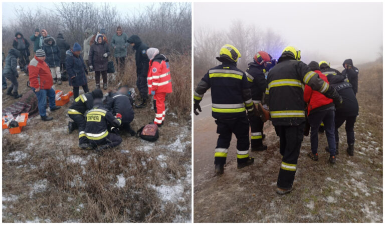 🚨 Intervenție complexă la accidentul de la Ulmu. Ambulanța SMURD pentru victime multiple este la fața locului, iar toate persoanele rănite sunt conștiente ❄️🚑