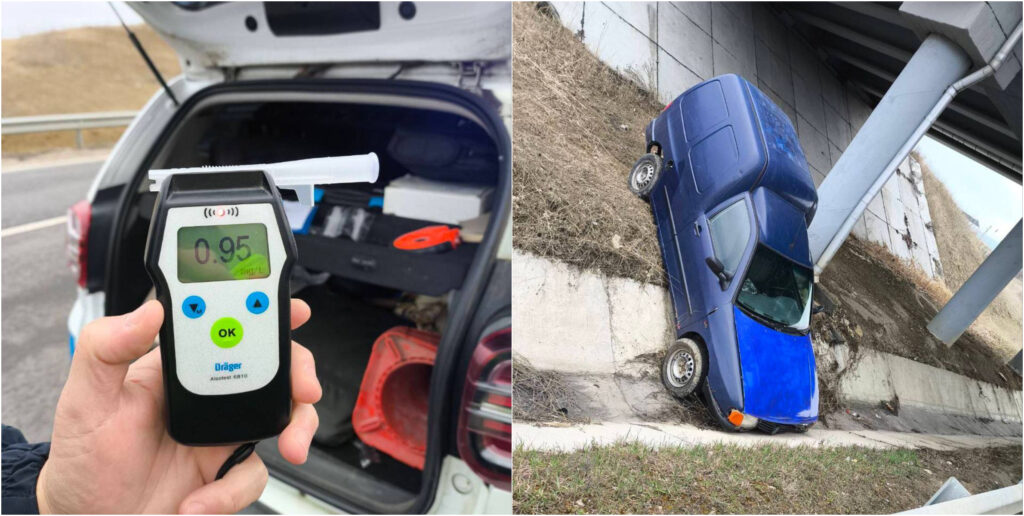 Accident pe traseul M-5 după ce un bărbat a furat un automobil și a condus în stare de ebrietate