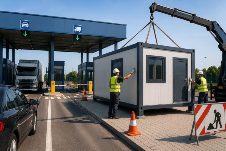 Post vamal de frontieră unde sunt efectuate lucrări de modernizare a infrastructurii