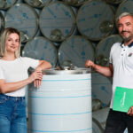 Marina Chirilov și Radu Burghelea, fondatorii Inox Prime Solutions Group, într-o unitate de producție a articolelor din oțel inoxidabil